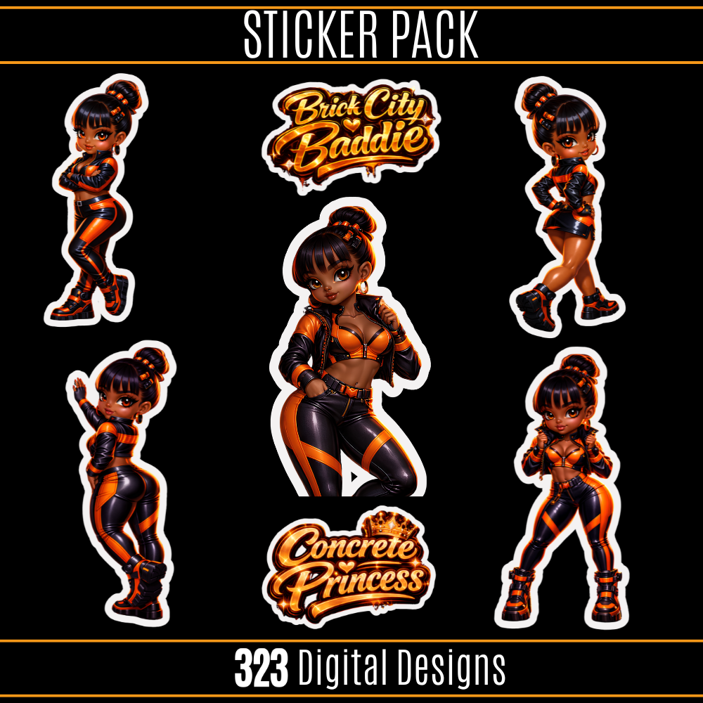 Brick City Baddie Sticker pack