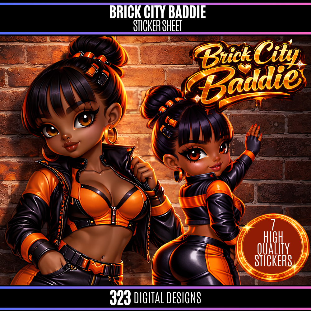 Brick City Baddie Sticker pack