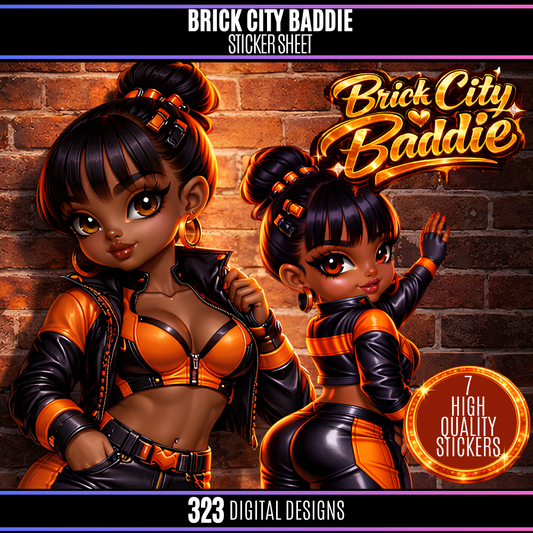 Brick City Baddie Sticker pack