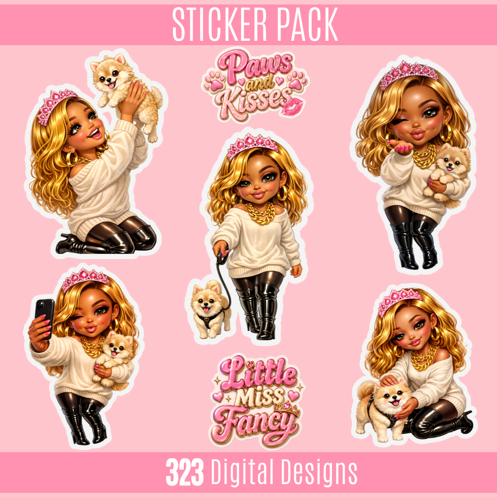 Posh Pup Princess Sticker Pack