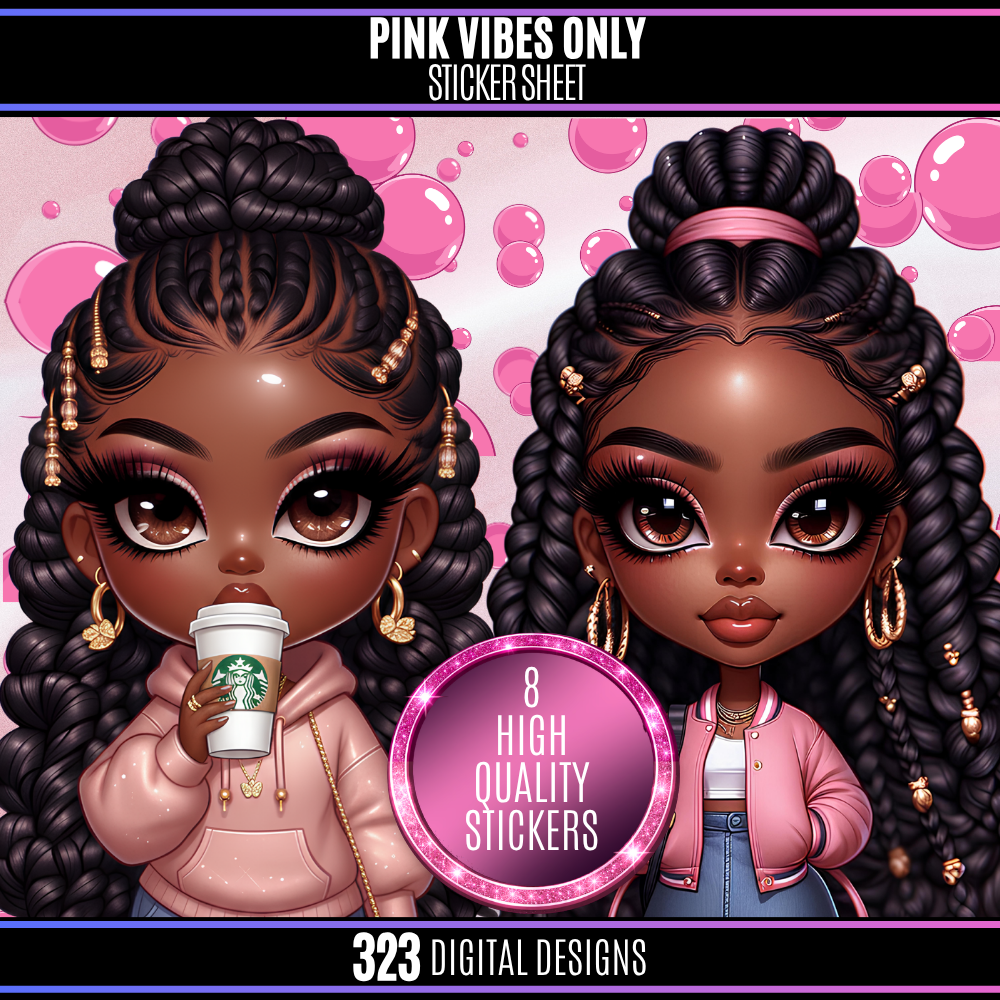 Pink Vibes Only Sticker Pack