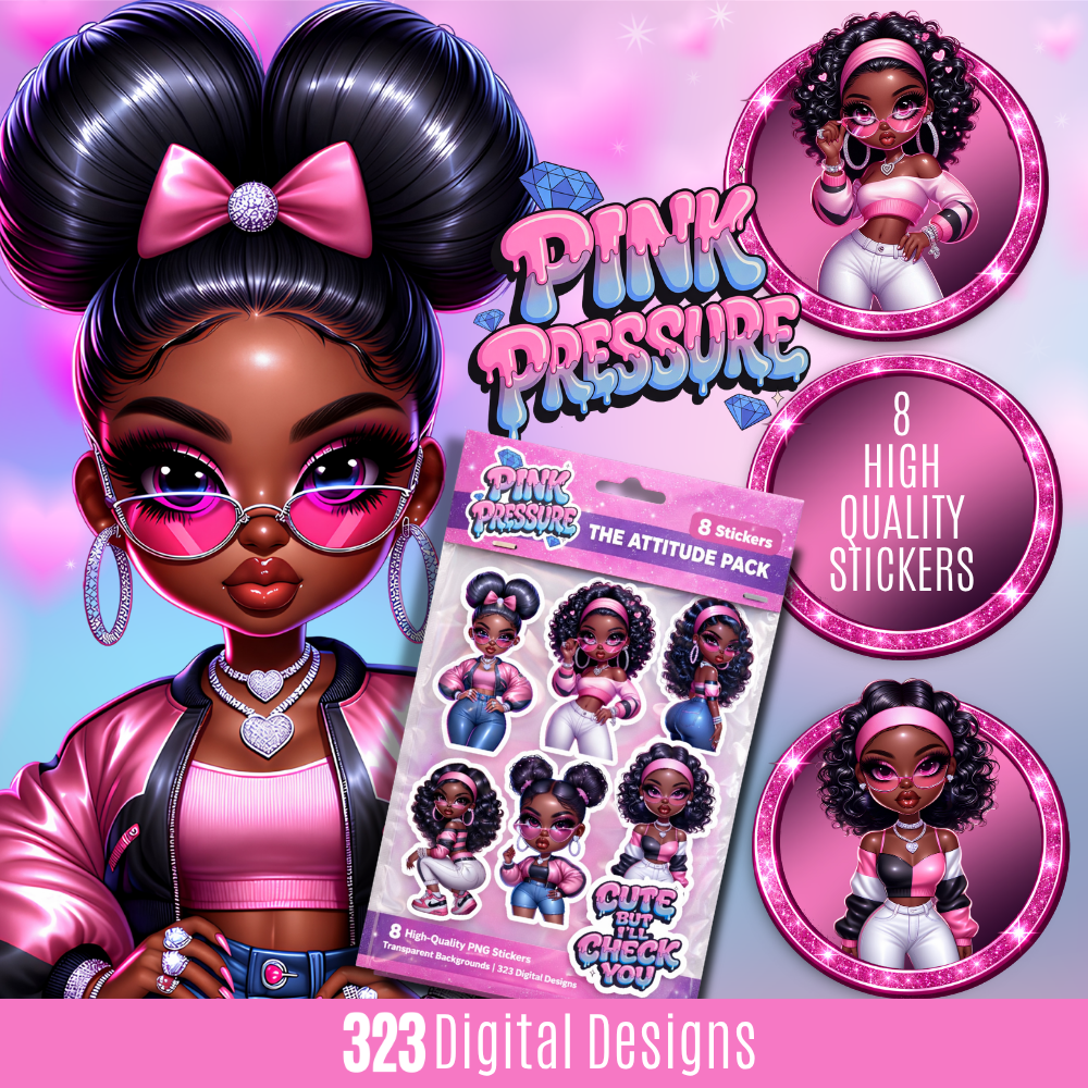 Pink Pressure Sticker Pack
