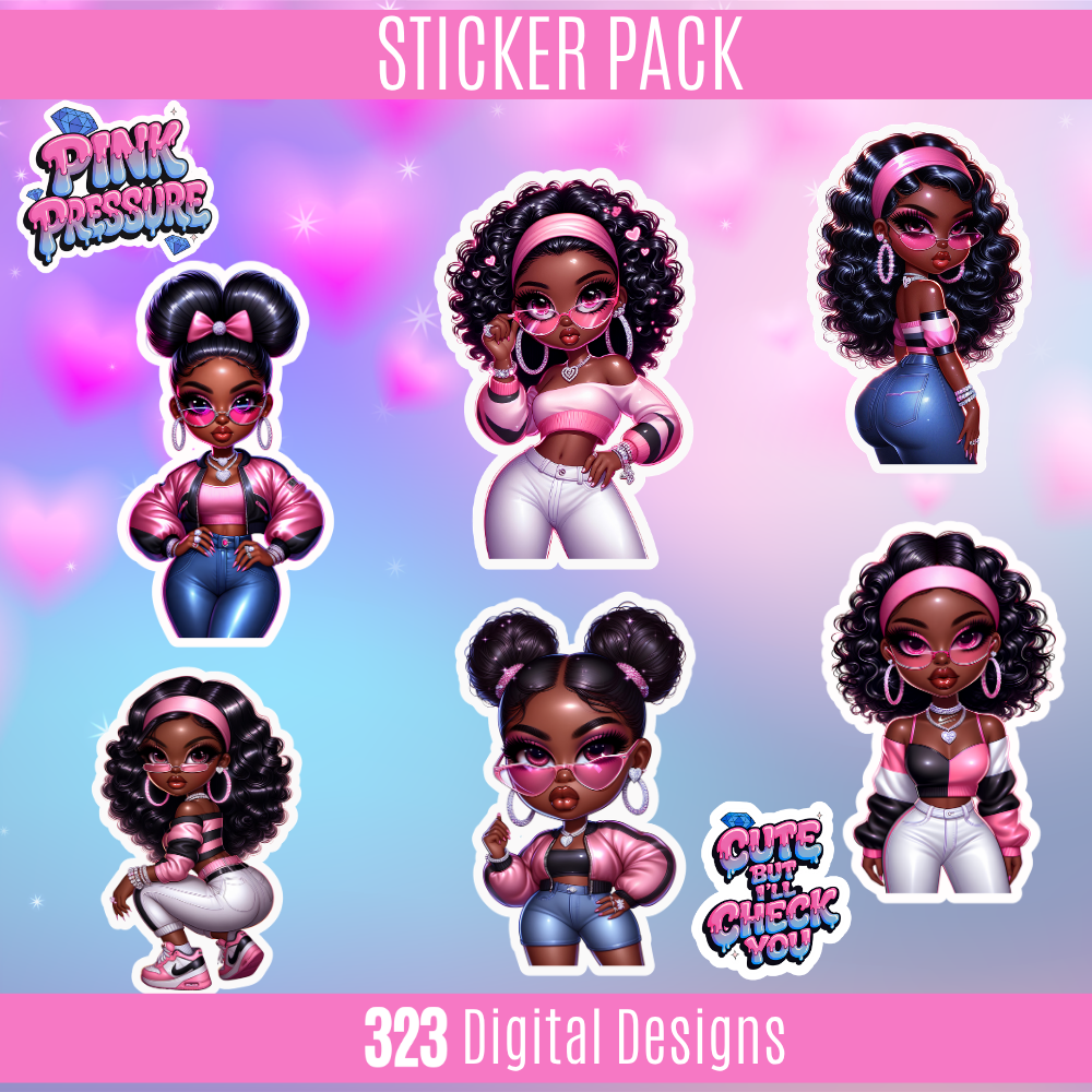Pink Pressure Sticker Pack